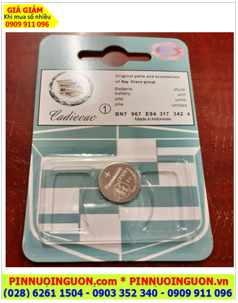 CADIEEAC CR1616, Pin Remote Ôtô CADIEEAC CR1616 lithium 3v, Vỉ 1viên